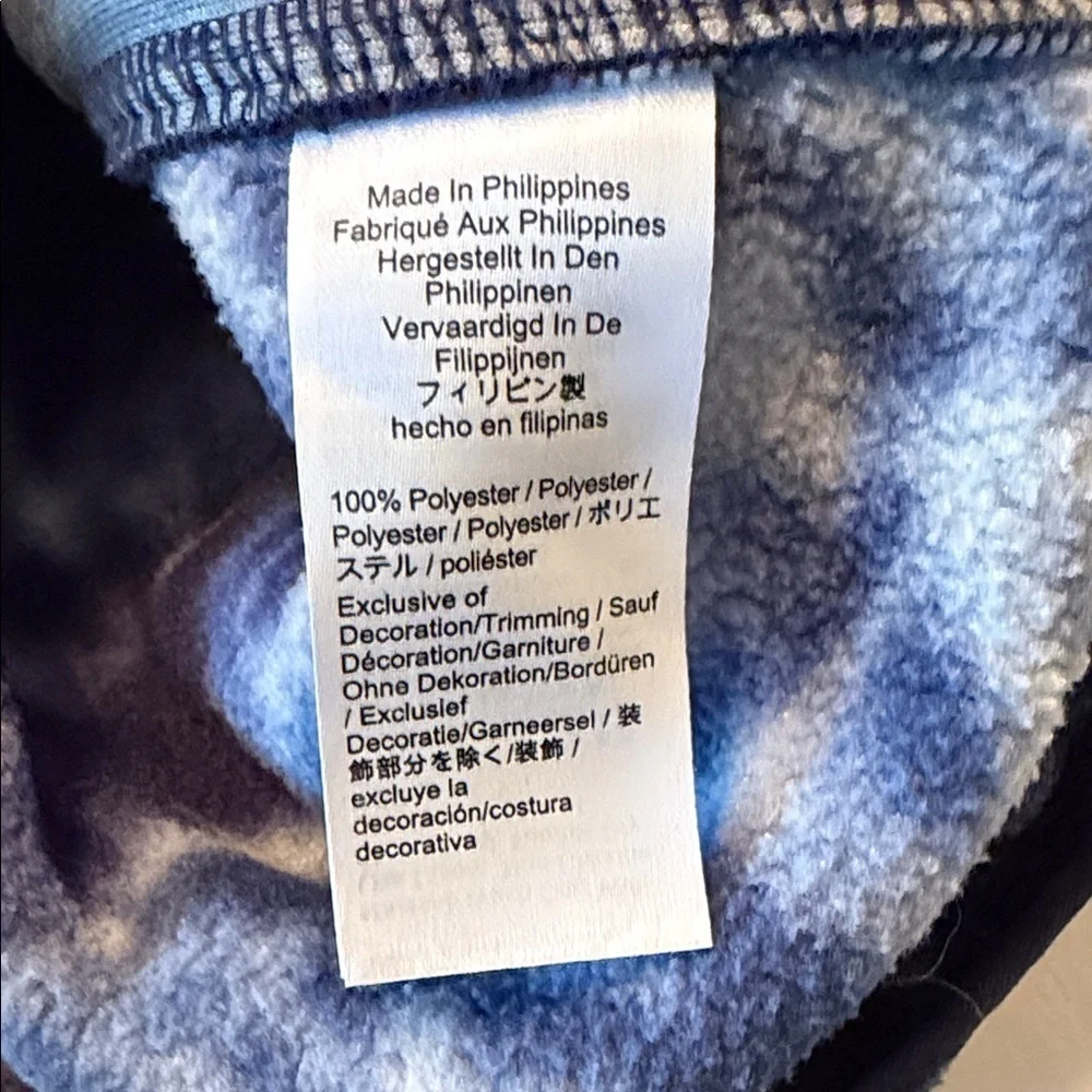 J. Crew Nordic Blue Tie-Dye Fleece